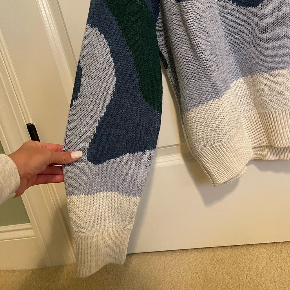 NWOT Color Block Drop Shoulder Sweater - Picture 6 of 9